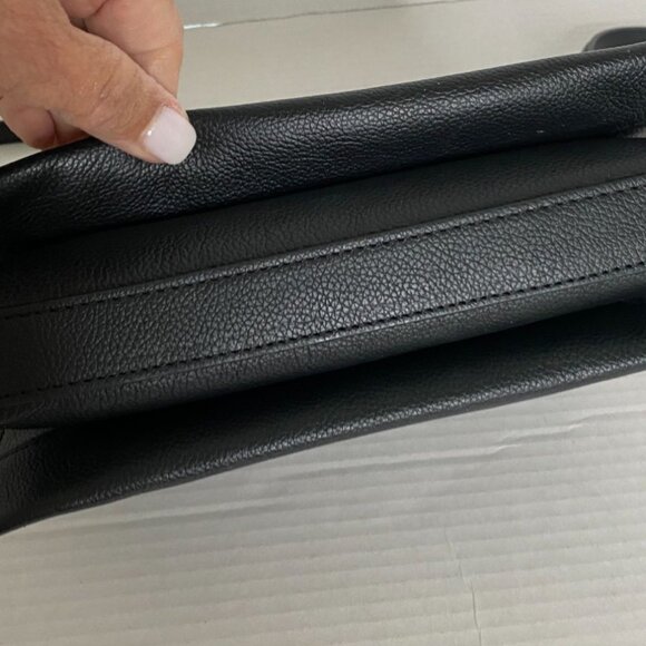 Botkier Black Leather Small Cross Body Purse Minimalist Office Professional Y2K - Picture 7 of 11